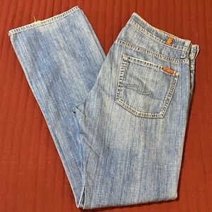 7 for All Mankind Men’s Brett Blue Wash Denim Jeans Size 34